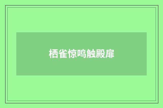 栖雀惊鸣触殿扉