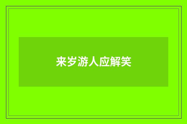 来岁游人应解笑