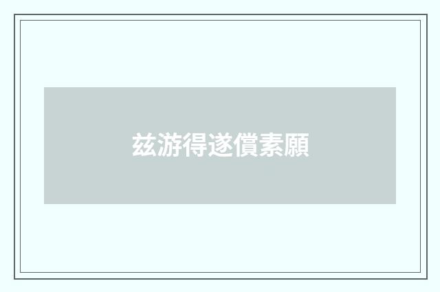 兹游得遂償素願