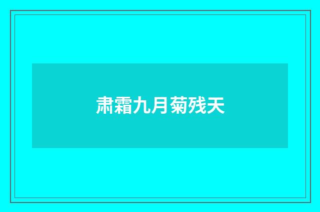 肃霜九月菊残天