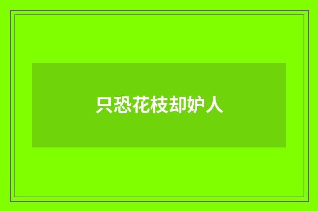 只恐花枝却妒人