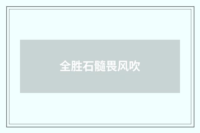 全胜石髓畏风吹