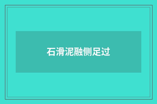 石滑泥融侧足过