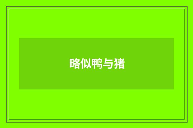 略似鸭与猪