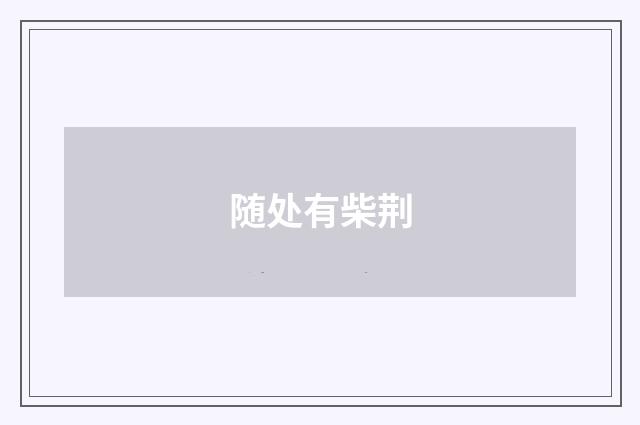 随处有柴荆
