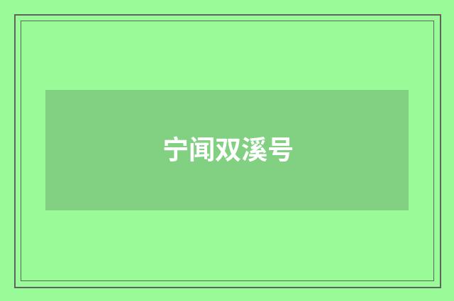 宁闻双溪号