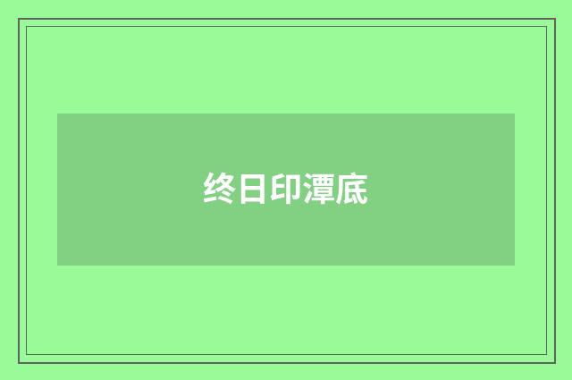 终日印潭底