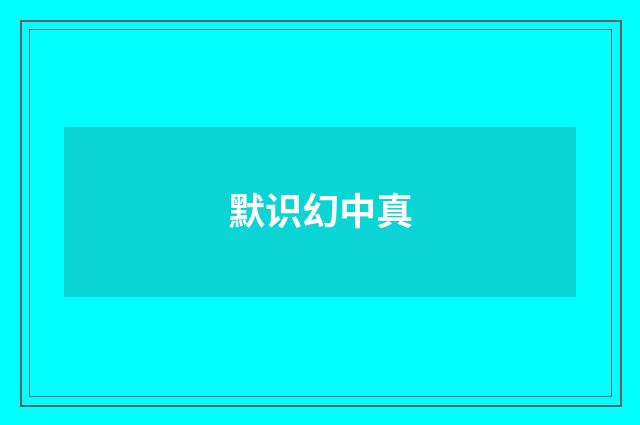 默识幻中真