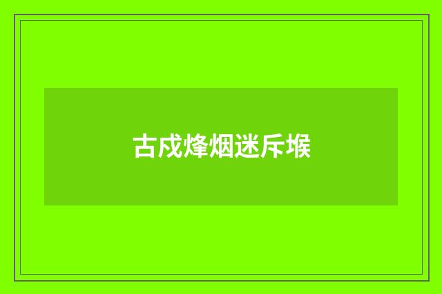 古戍烽烟迷斥堠