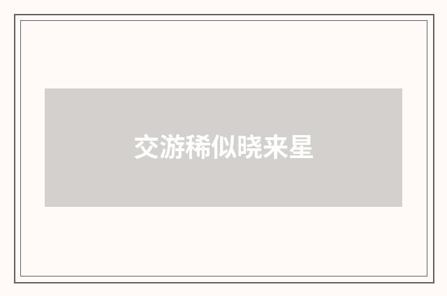 交游稀似晓来星