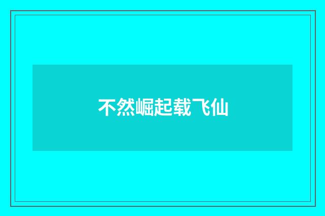 不然崛起载飞仙