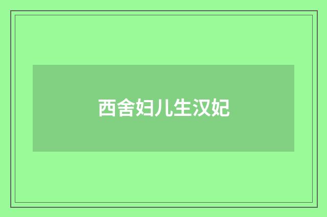 西舍妇儿生汉妃