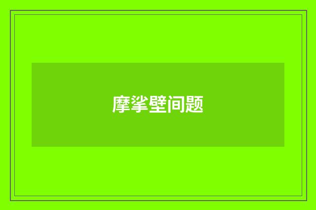 摩挲壁间题