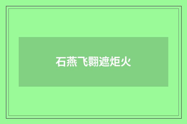石燕飞翾遮炬火