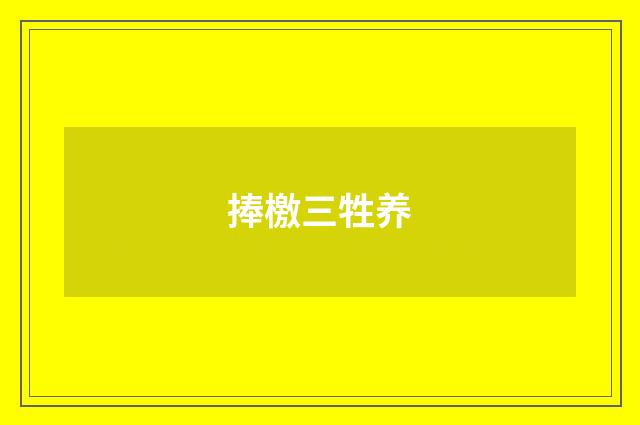 捧檄三牲养