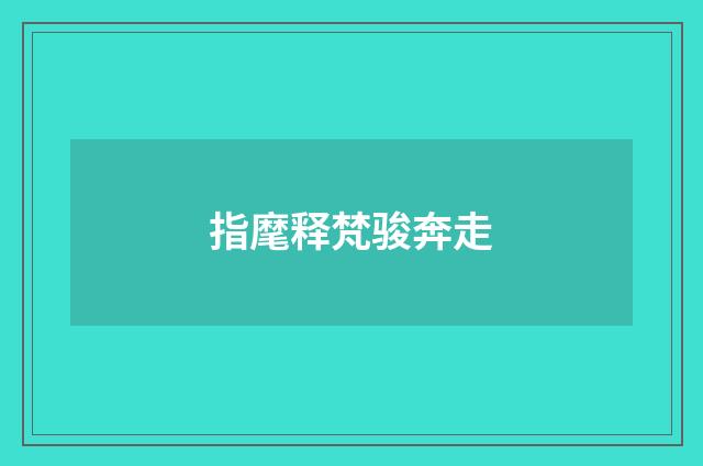 指麾释梵骏奔走