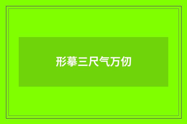形摹三尺气万仞