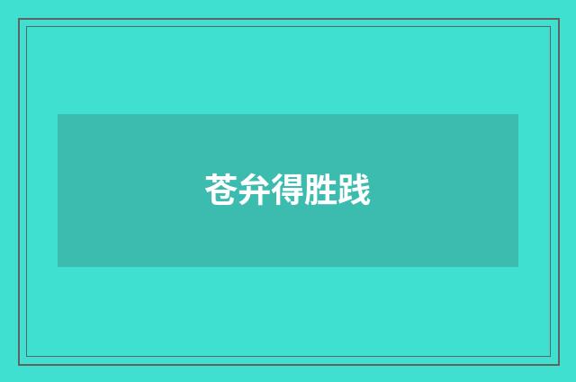 苍弁得胜践