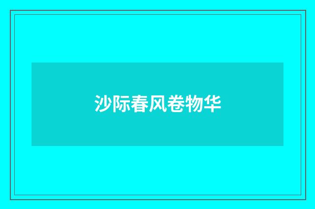 沙际春风卷物华