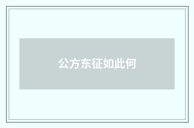 公方东征如此何