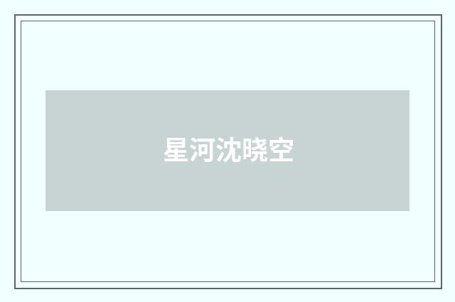 星河沈晓空