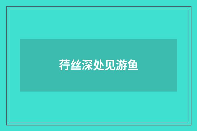 荇丝深处见游鱼