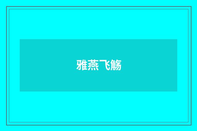 雅燕飞觞