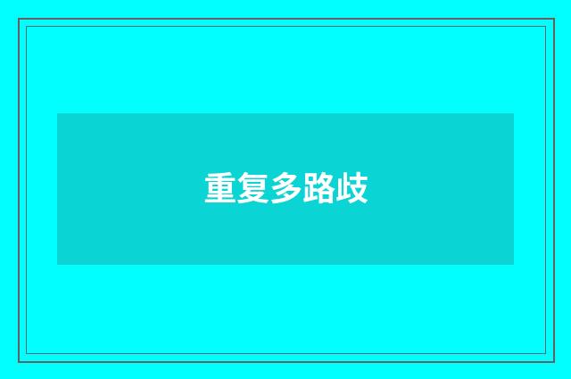 重复多路歧