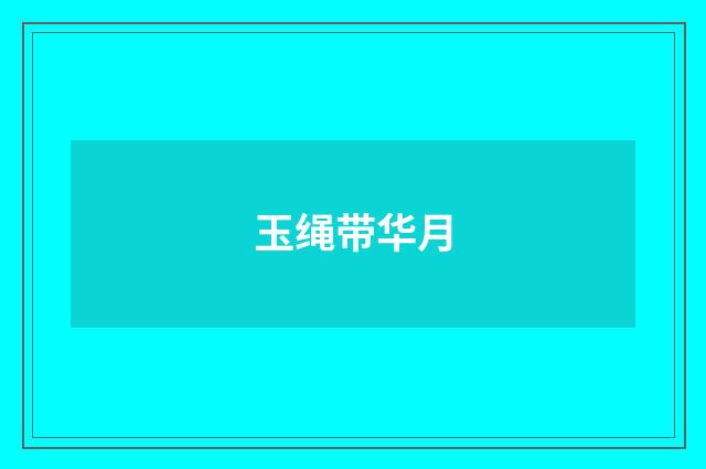 玉绳带华月