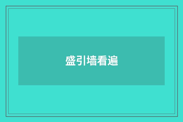 盛引墙看遍