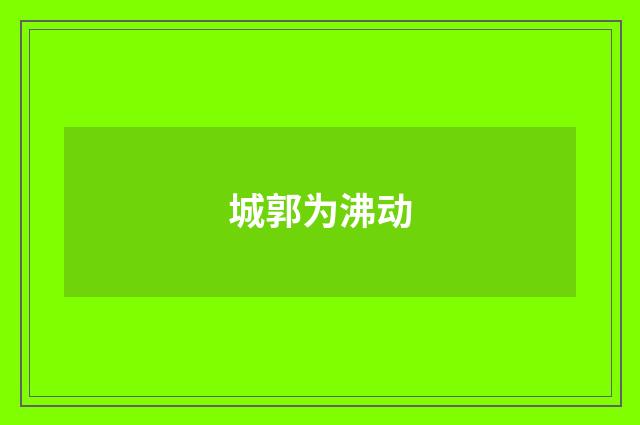 城郭为沸动