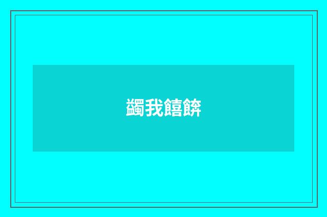 蠲我饎餴