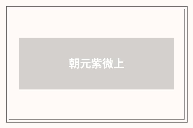 朝元紫微上