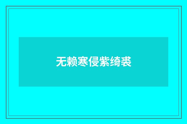 无赖寒侵紫绮裘