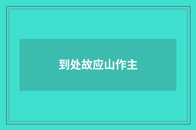 到处故应山作主