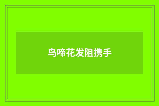 鸟啼花发阻携手