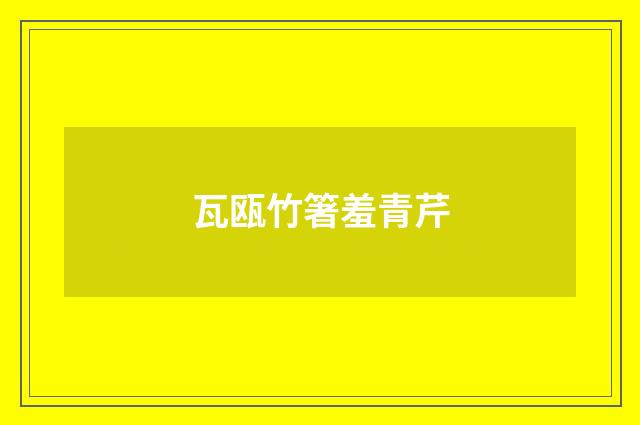 瓦瓯竹箸羞青芹