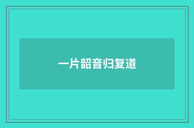 一片韶音归复道