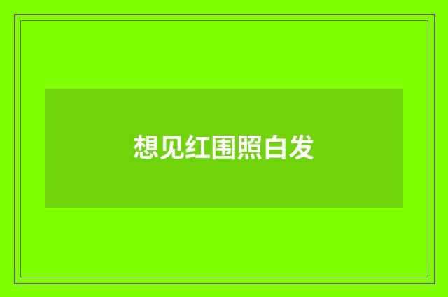 想见红围照白发