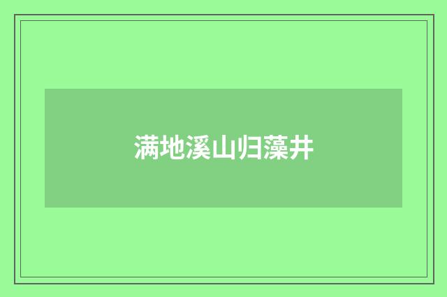 满地溪山归藻井