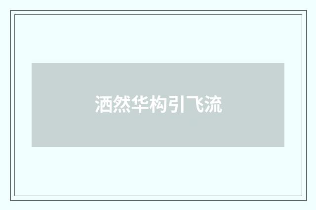 洒然华构引飞流