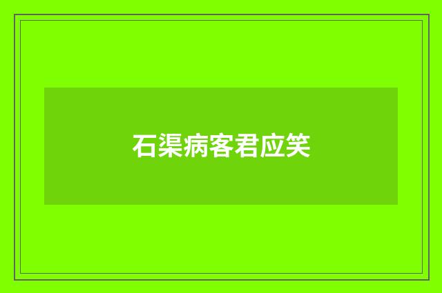 石渠病客君应笑