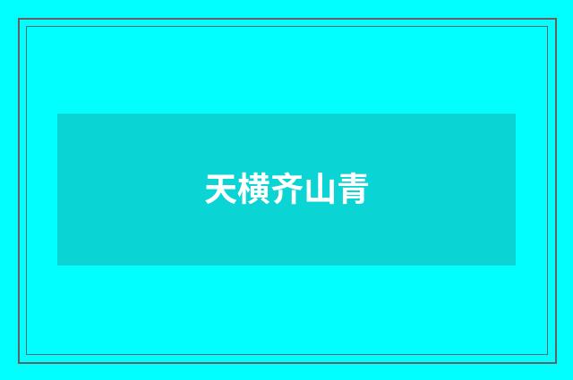 天横齐山青