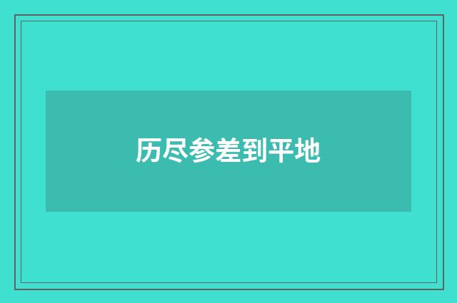 历尽参差到平地