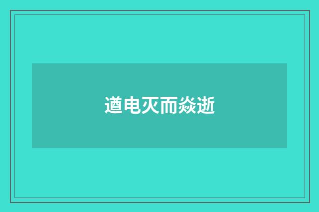 遒电灭而焱逝