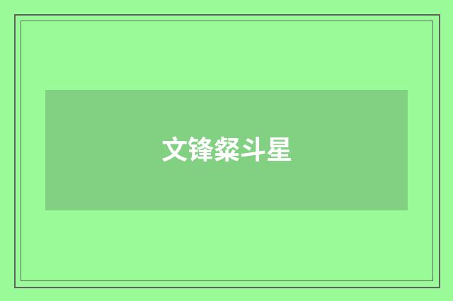 文锋粲斗星