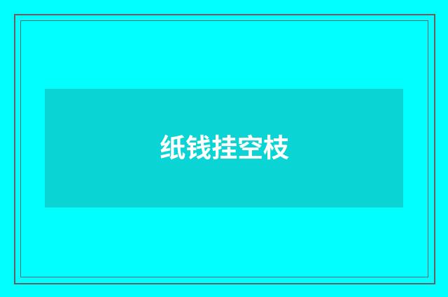 纸钱挂空枝