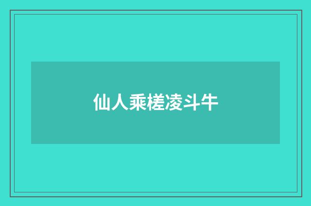仙人乘槎凌斗牛