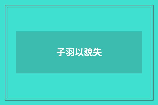 子羽以貌失