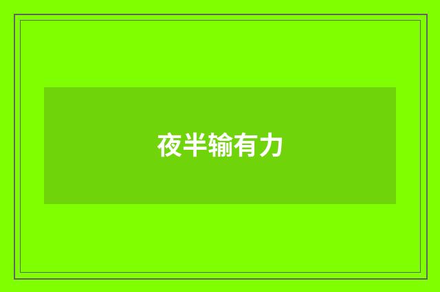夜半输有力